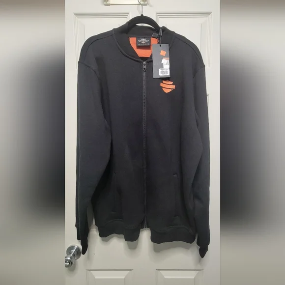 Harley-Davidson Black and Orange Crewneck Sweater - Picture 2 of 5